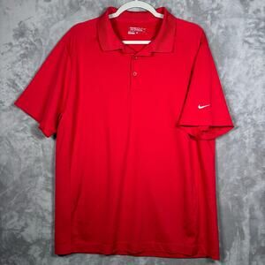 Nike Golf Tour Performance Red Dri-Fit Polo Shirt XL
